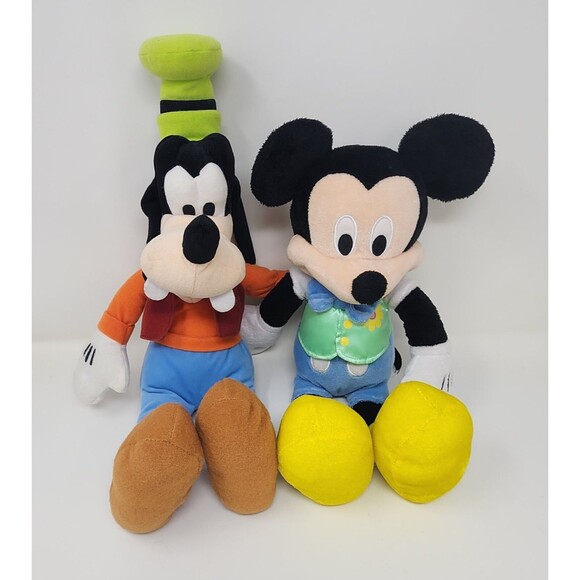 Disney Mickey Mouse And Goofy Plush 16" Just Play Stuffed Toys Dolls Classic - Picture 2 of 14